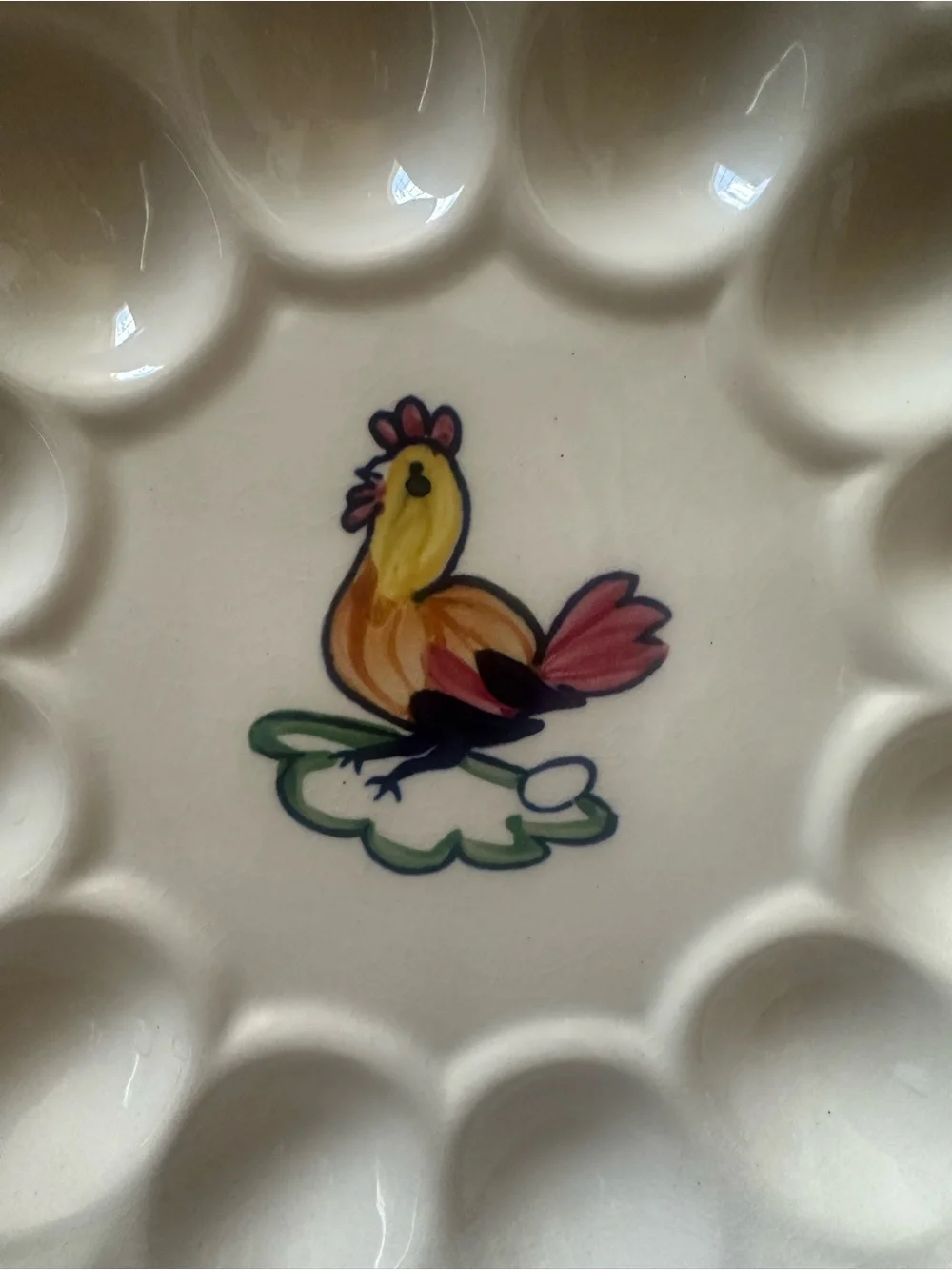 Peasant Village Deviled Egg Platter